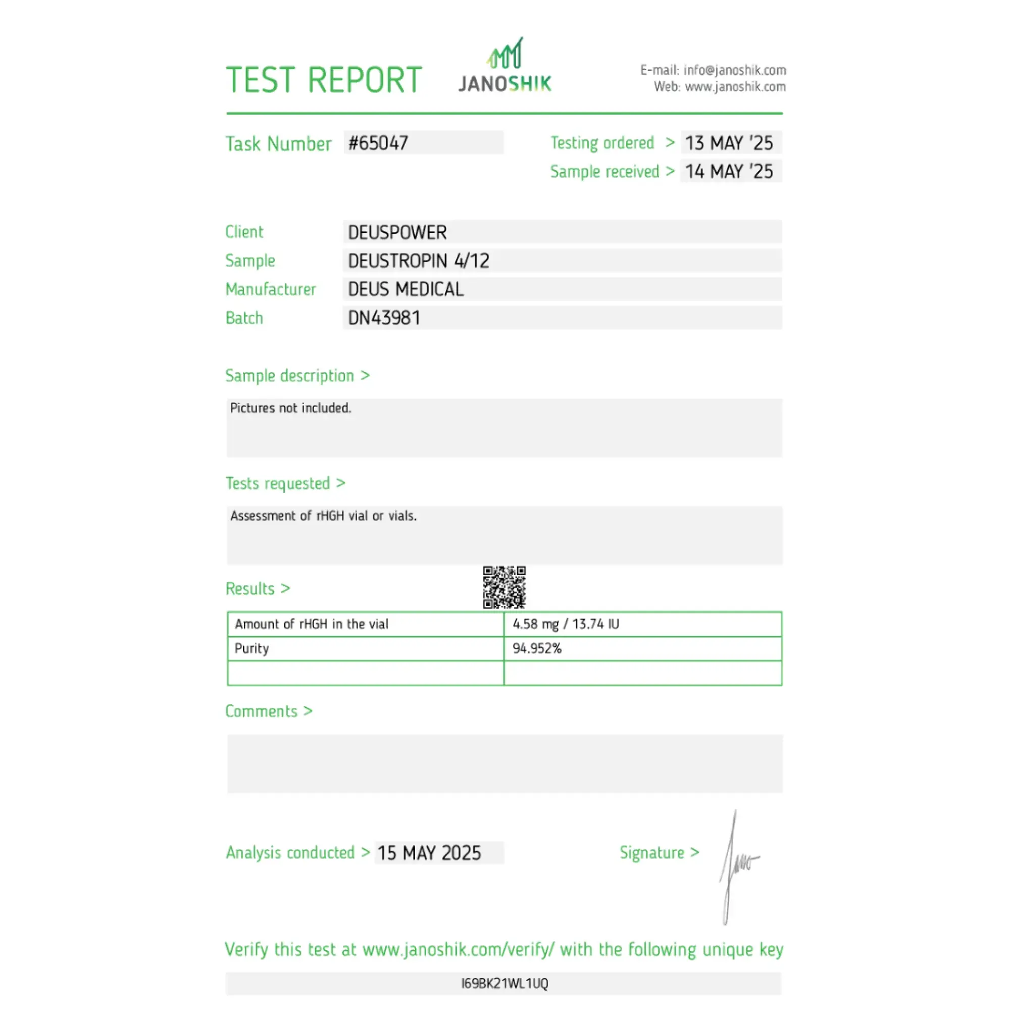 DEUSTROPIN 4/12 DeusMedical