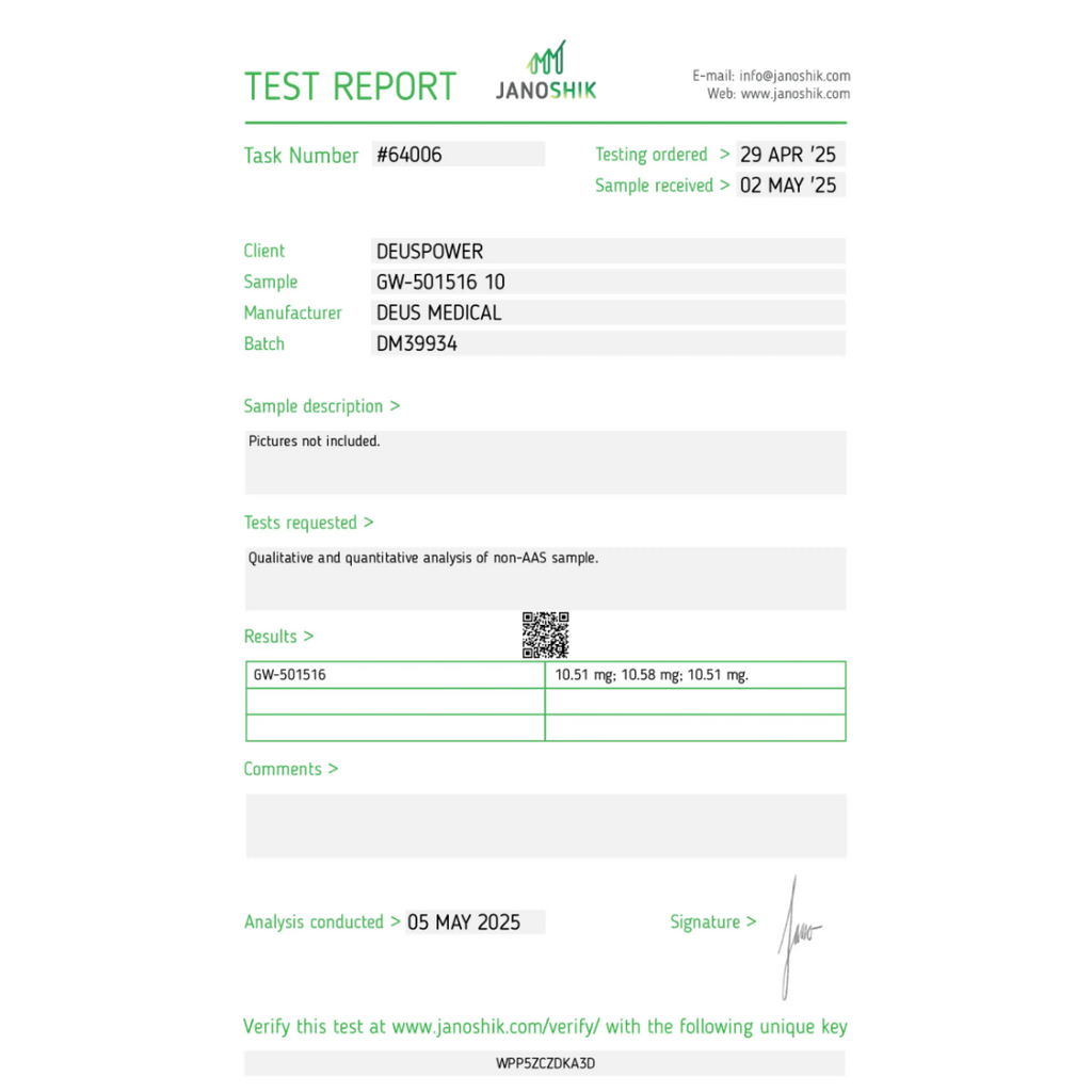 GW501516 10mg DeusWarehouse
