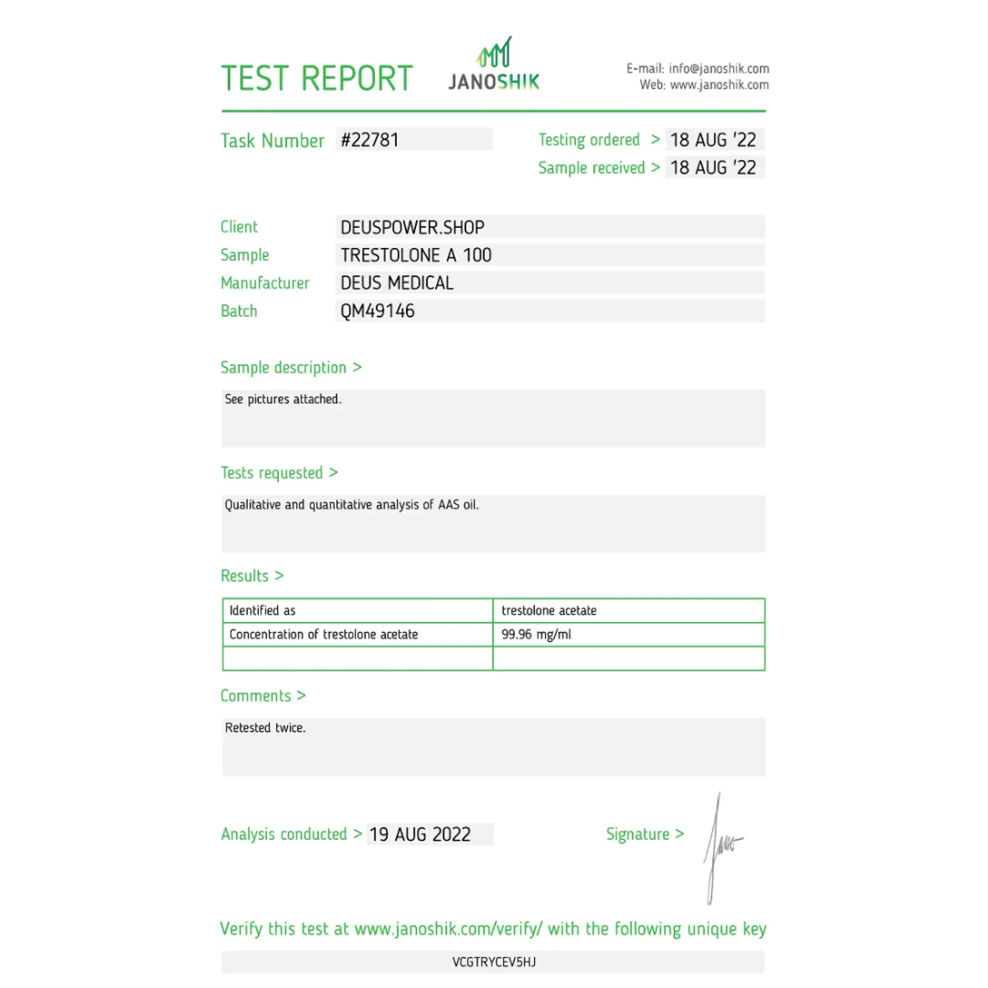 TRESTOLONE A 100 DeusMedical